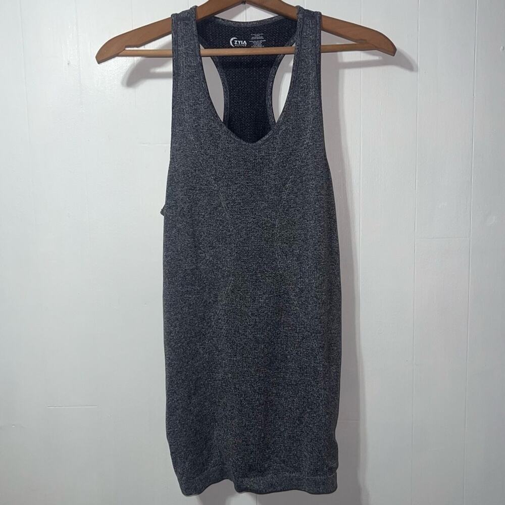 ZYIA Active Fog Copper Charged Athletic Razorback Tank Top Gray M - Picture 7 of 9